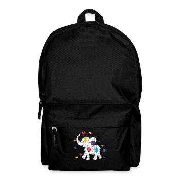 Autism Puzzle Elephant Autist Elephant Autist - Backpack - black - Front