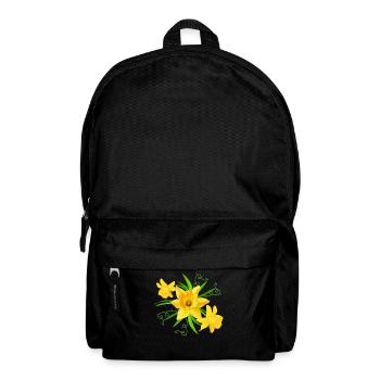 Yellow daffodil flowers Spring Easter flowers - Backpack - black - Front