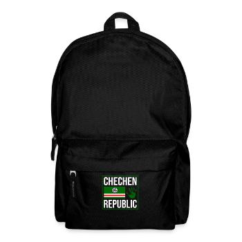 Chechen Republic, Strong Chechnya Flag, Chechnyan - Backpack - black - Front