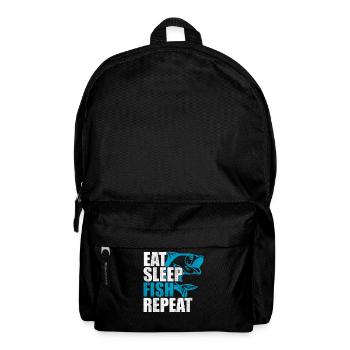 Eat sleep fish repetition - Backpack - black - Front