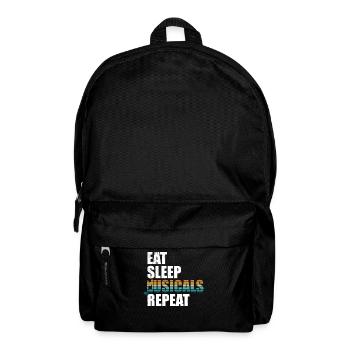 Répétez les comédies musicales pour manger pour dormir - Sac à dos - noir - Devant