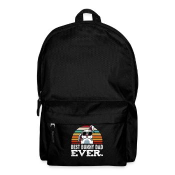 Best Bunny Dad Ever Retro - Rucksack - Schwarz - Vorne