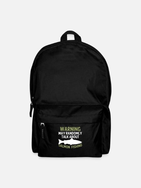 Funny Salmon Fishing Freshwater Fish Lake Gift - Backpack - black