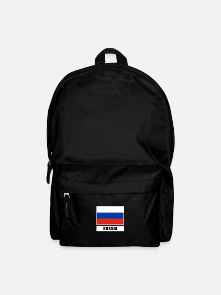Russland russisch Flagge Fahne - Rucksack - Schwarz