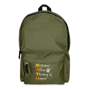 math teacher - Backpack - olive green - Front