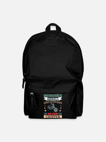 Chopper Rentner Geschenk Lustig Herren Spruch - Rucksack - Schwarz
