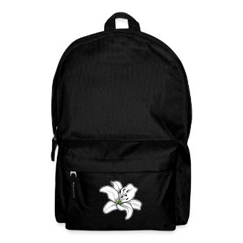 Elegante weiße Lilienblüte - Rucksack - Schwarz - Vorne