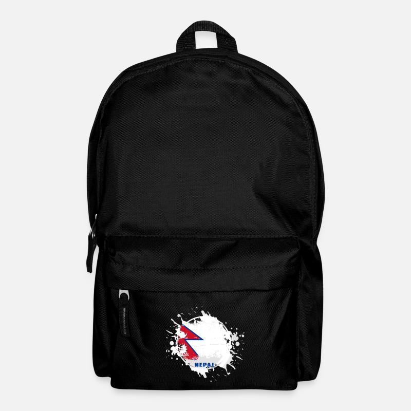 Nepal flag with blob - Backpack - black