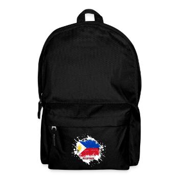 Philippinen Flagge mit Klecks - Rucksack - Schwarz - Vorne