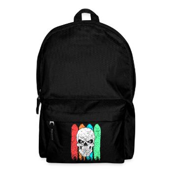 Skull colorful colored - Backpack - black - Front