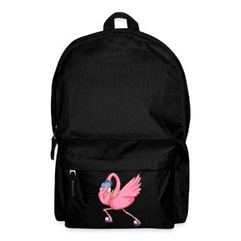 tamponner flamant drôle fête oiseau - Sac à dos - noir - Devant