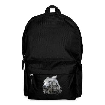 Wolf, wolf's head and the Harz - Backpack - black - Front
