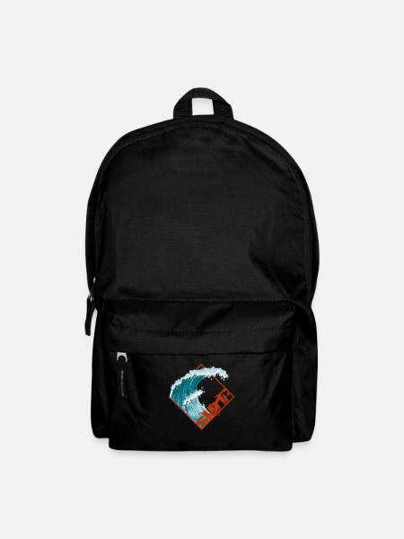 Surfeurs surfeurs surfeurs - Sac à dos - noir