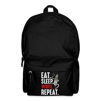 Eat Sleep Write Repeat Writing Motivation - Backpack - black - Front