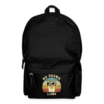 Rétro de lama - aucun cadeau drôle de drame LLama - Sac à dos - noir - Devant
