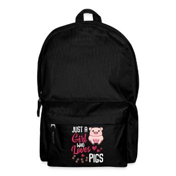 Juste une fille qui aime les cochons - Sac à dos - noir - Devant