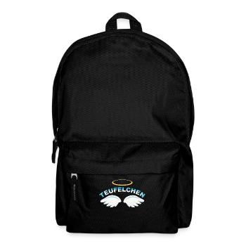 Teufelchen als Engel Lustiges Teufel Kostüm - Rucksack - Schwarz - Vorne