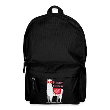 Lama alpaga cadeau d'anniversaire femmes hommes enfants - Sac à dos - noir - Devant