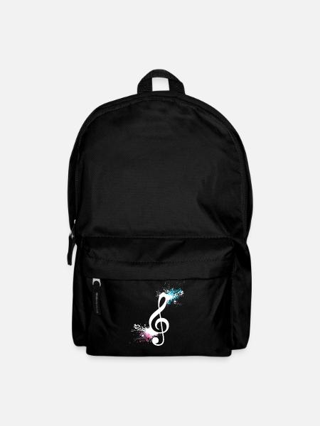 Musiknote Violinschlüssel Musiker Geschenk - Rucksack - Schwarz