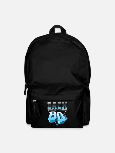 80s 80s party 80s fashion 80s music - Backpack - black