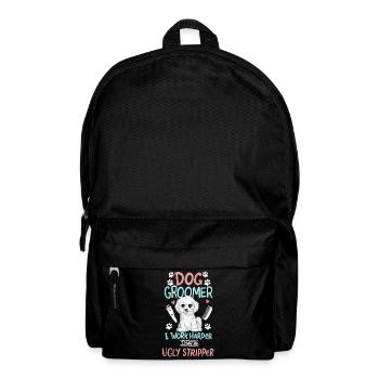 Dog groomer Dog salon Dog hairdressing salon - Backpack - black - Front