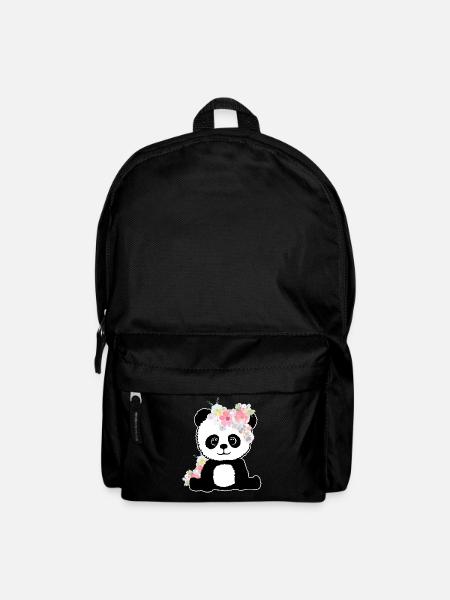 Panda Lustig Geschenk Damen Herren Kinder - Rucksack - Schwarz