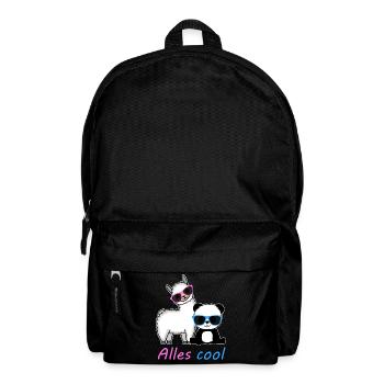 Panda Lama Funny Gift Ladies Men Children - Backpack - black - Front