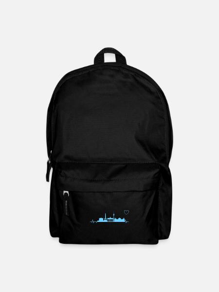 Berlin Herzschlag EKG Spree Hauptstadt - Rucksack - Schwarz