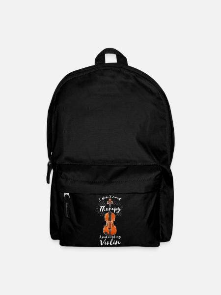 Geige Violine Geigenspieler Spruch Therapie - Rucksack - Schwarz