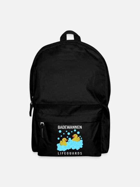 Quietscheente Rettungsschwimmer - Rucksack - Schwarz