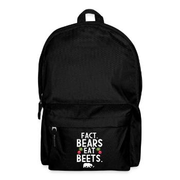 Fact bears eat beets camping hiking nature - Backpack - black - Front