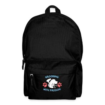 Toilettage avec un style de chien de passion - Sac à dos - noir - Devant
