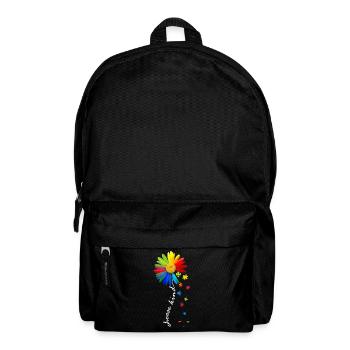 Choose Kind Rainbow Daisy Autism Awareness Support - Backpack - black - Front