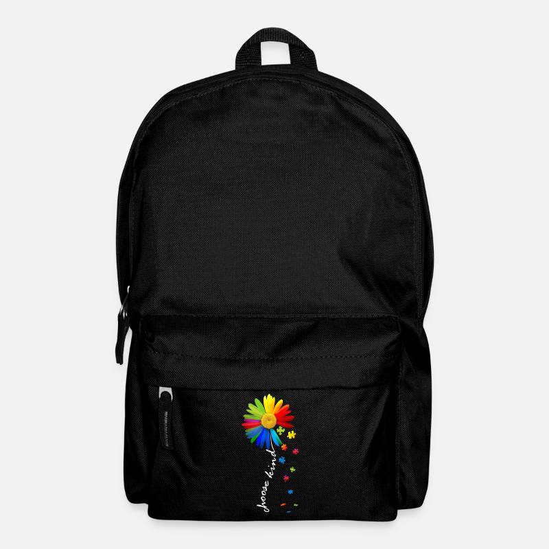Choisissez le support de sensibilisation à l'autisme de Rainbow Daisy - Sac à dos - noir