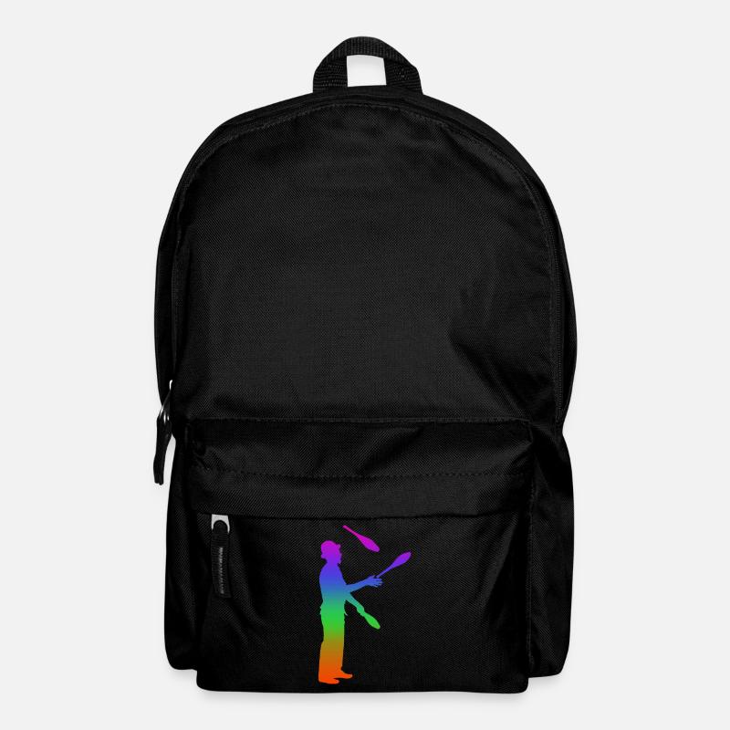 Juggle rainbow silhuette - Backpack - black