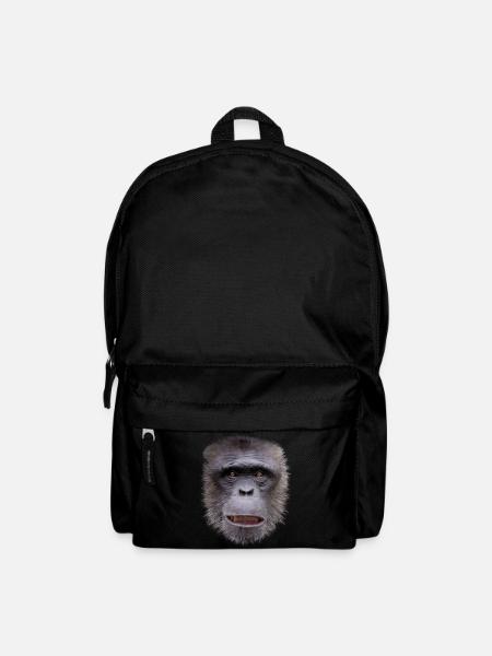 Affe Gesicht Kostüm Lustiges Tier Affen Geschenk - Rucksack - Schwarz