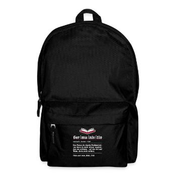 Germanistin Person Probleme Germanistik Germanist - Rucksack - Schwarz - Vorne