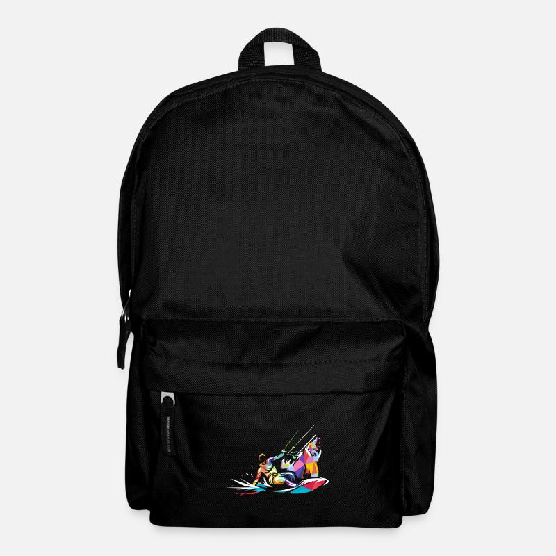 Cadeau ours kitesurf - Sac à dos - noir