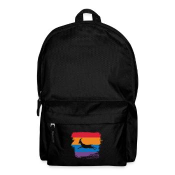 Drapeau rétro et vintage Gazelle - Sac à dos - noir - Devant