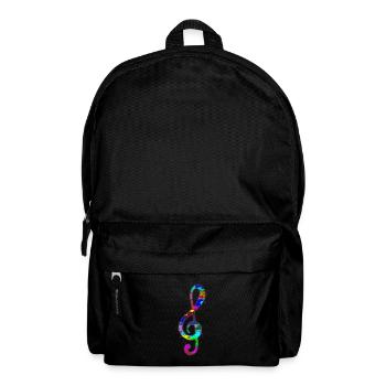 Clef musical notes - Backpack - black - Front