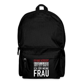 Lustige Rentner Geschenke Renteneintritt Geschenk - Rucksack - Schwarz - Vorne