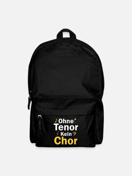 ohne tenor kein chor - Rucksack - Schwarz