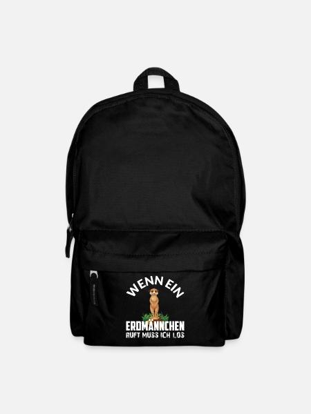WENN EIN ERDMÄNNCHEN RUFT MUSS ICH LOS - Rucksack - Schwarz