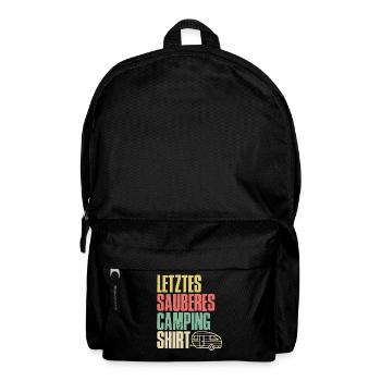 Letztes sauberes Camping Gewand - Rucksack - Schwarz - Vorne