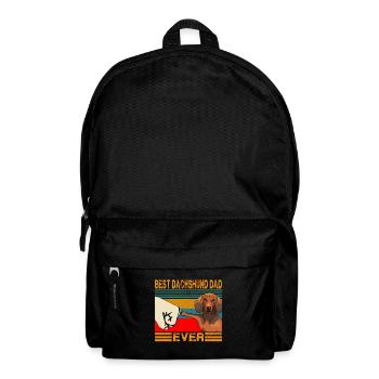 Bester Dackel Dad Ever Funny Cat Daddy Vatertag - Rucksack - Schwarz - Vorne