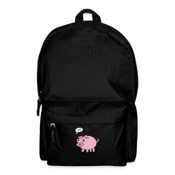 Oink - Schwein - Rucksack - Schwarz - Vorne