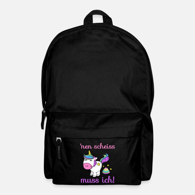 Einhorn - 'nen scheiss muss ich! - Rucksack - Schwarz
