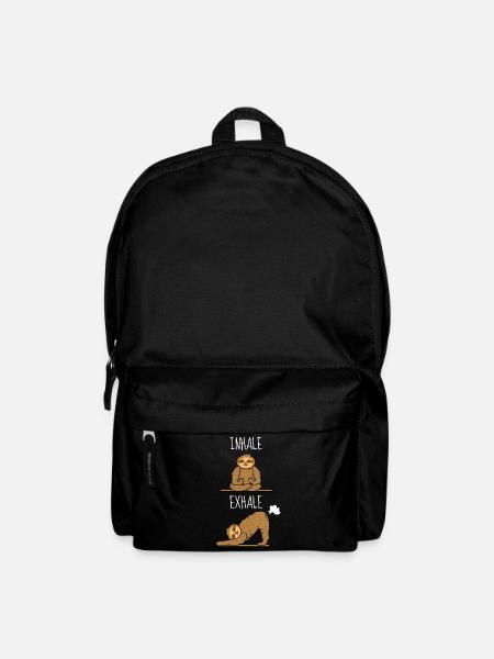 Faultier Yoga Meditation - Inhale Exhale - Rucksack - Schwarz