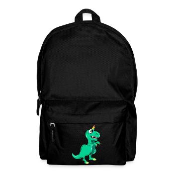 Einhorn Dinosaurier - Rucksack - Schwarz - Vorne