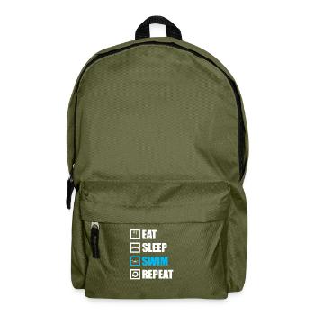 Schwimmen Schwimmer Schwimmsport Swimming Swim - Rucksack - Olivgrün - Vorne